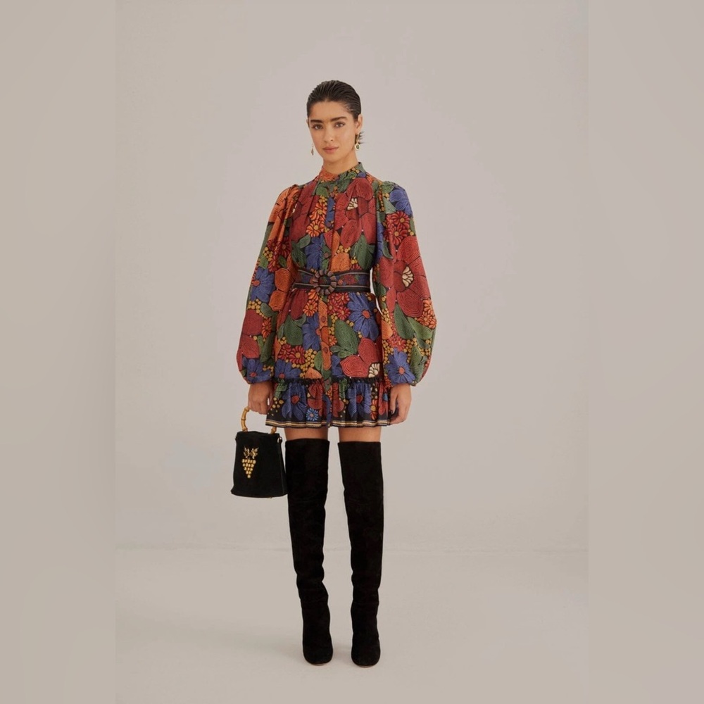 FARM Rio Colorful Long Sleeve Dress